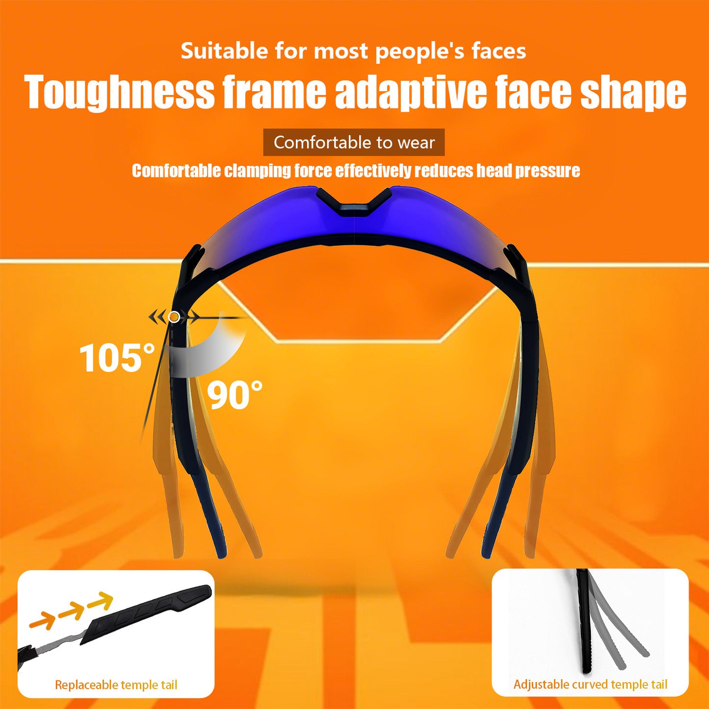 Smart Cycling Sunglasses with Bluetooth Audio – Windproof Smart Goggles for Outdoor Sports & Urban Rides